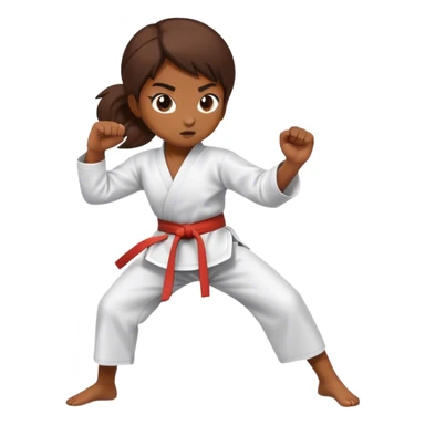 karate girl sticker