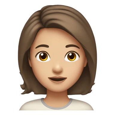 girl with brown hair and thick lashes sticker