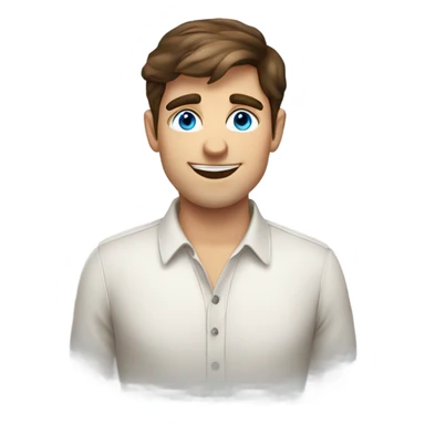 handsome brown haired  blue eyed italian young man sticker