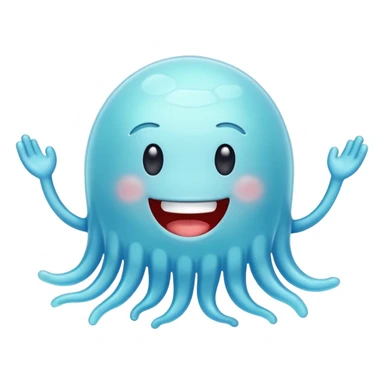 Happy bacteria emoji sticker