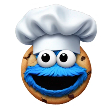 Cookie Monster in chefs hat sticker