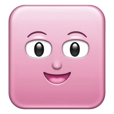 metallic light pink 3d rectangle shape sticker