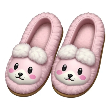 cozy slippers light pink sticker
