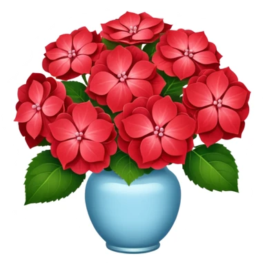 bouquet of red hydrangeas sticker