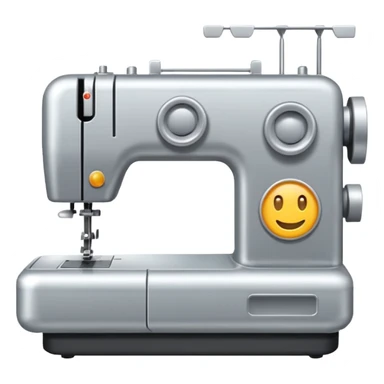 creame un emoji de maquina de coser sticker