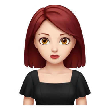 Westie with dark red hair and hazel eye woman sticker