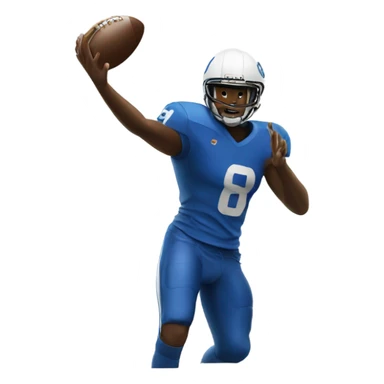 Football throwing a person sticker