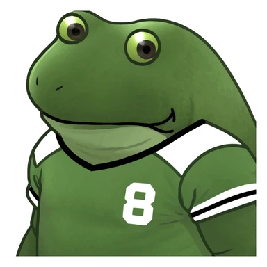 bufo in a football suit sticker