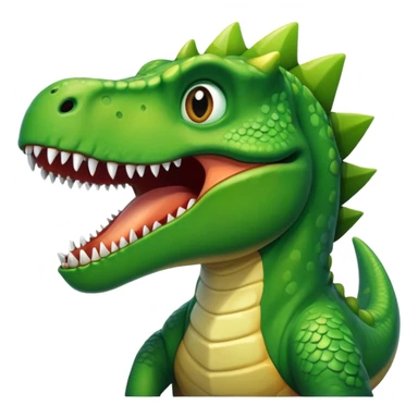 dinosaur eating sticker