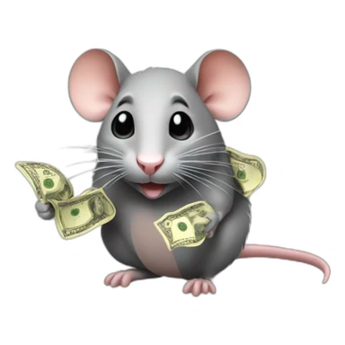 rat with money sticker