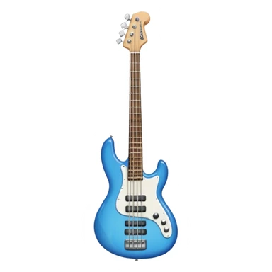 blue bass guitar sticker