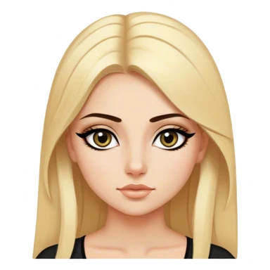 blonde girl in egypt with eyeliner sticker