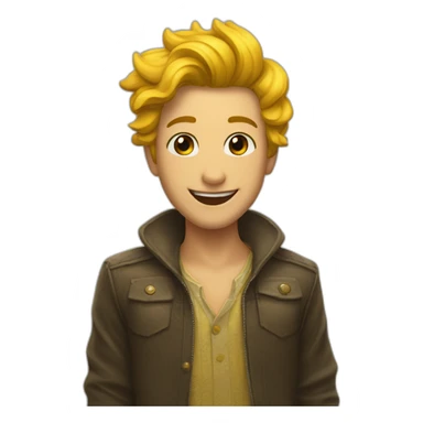 CORAZON AMARILLO FELIZ sticker