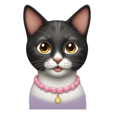 A coquette cat sticker