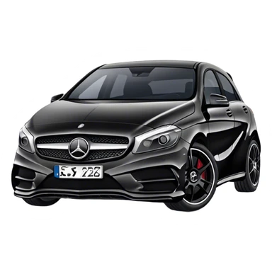 Black Mercedes a220 sticker