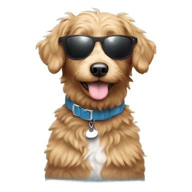 Aussie doodle wearing sunglasses sticker