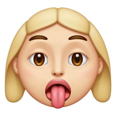 rolled eyes tongue out sticker