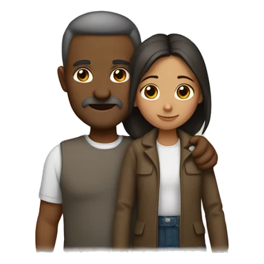 Padre e hija abrazados sticker