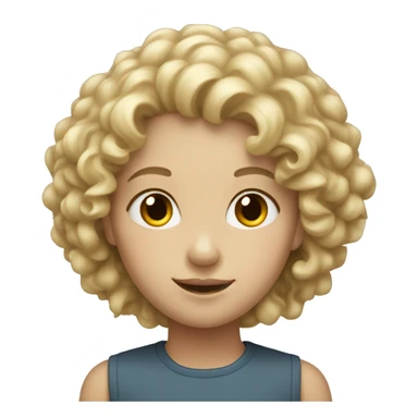 a pale curly head girl sticker