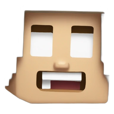 steve minecraft scream sticker