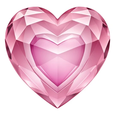 light pink crystal heart sticker