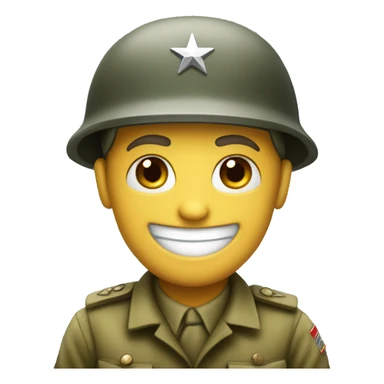 a WW 2 soldier smiling sticker
