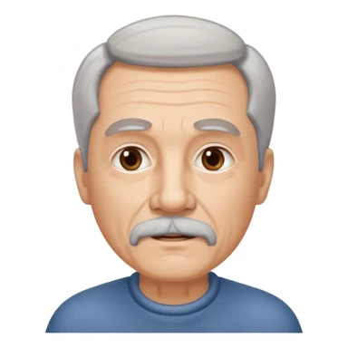 70 year old man with goatee and thinning hair sticker