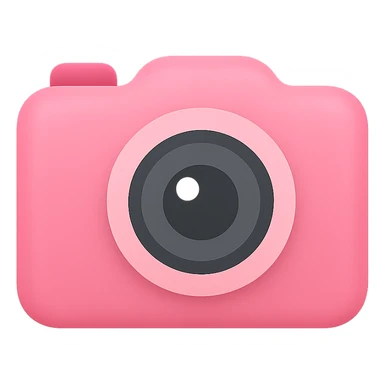 cute and modern pink camera emoji sticker