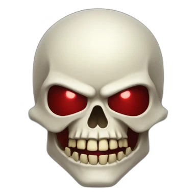 Skull knight red bite sticker