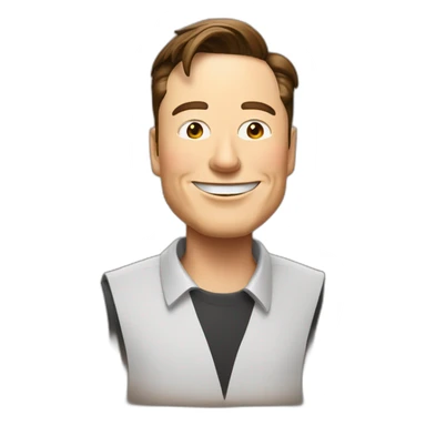 Elon musk bois une bière sticker