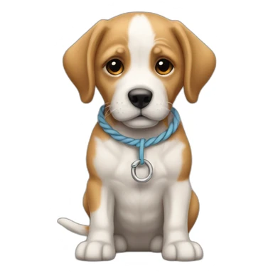 Un chien qui fait de la corde a soter sticker