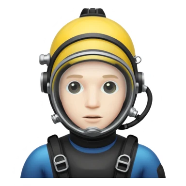 Underwater man sticker