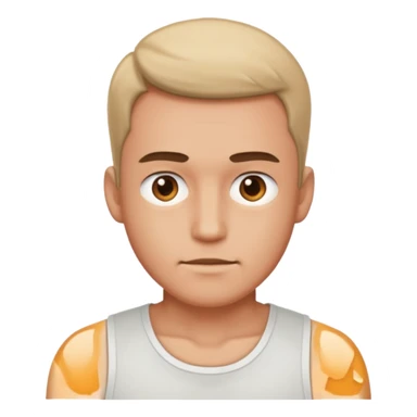 A man's face on under garment sticker