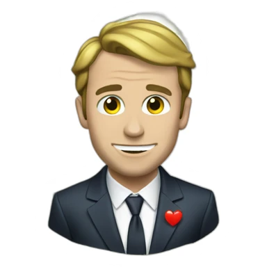 Macron love money sticker