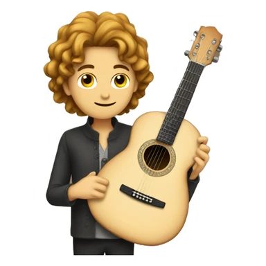 I want a person playing a guita sticker