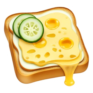 Toast with cheese and cucumber  sticker