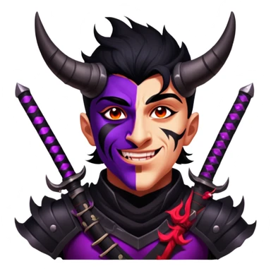 Demon-Horned Warrior sticker