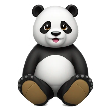 Panda with boots sticker