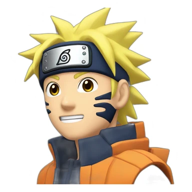 Naruto qui utilise une technique sticker