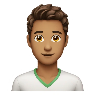 handsome boy with brown eyes sticker