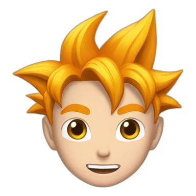 Goku enfant content et affamé sticker