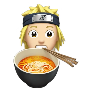 naruto coniendo ramen sticker