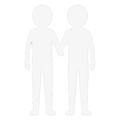 Two silhouettes of people hug each other sticker