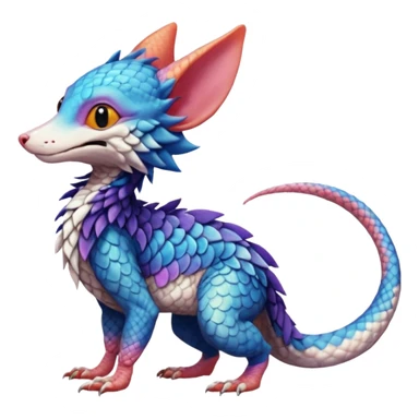 Flurry furry scaly sergal-Bernie-Trico-Koi-possum-sphynx-mouse-sergal-fusion-animal-hybrid-creature  sticker