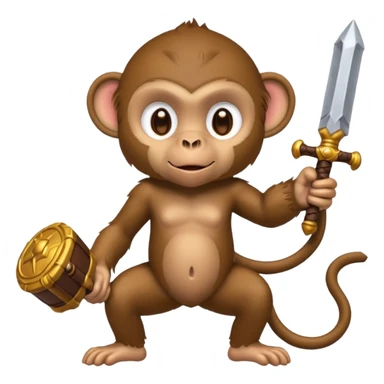 Monkey and rpg sticker