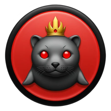 iOS sticker, summoning seal, black circle, red symbol, minimal sticker