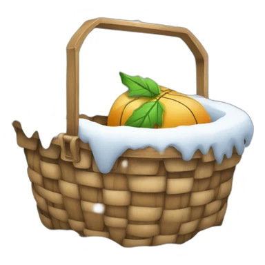 Panier de basket sous la neige sticker
