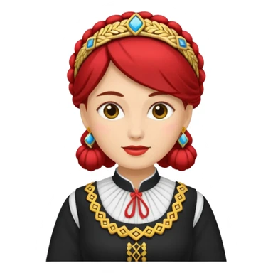 woman wearing bunad sticker