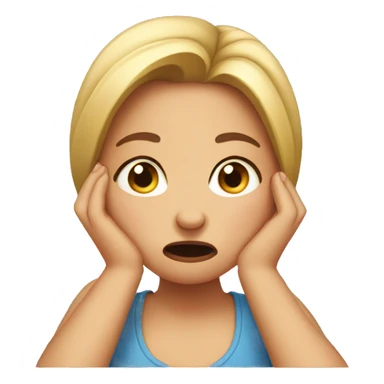 a girl biting her nail being stressed  sticker