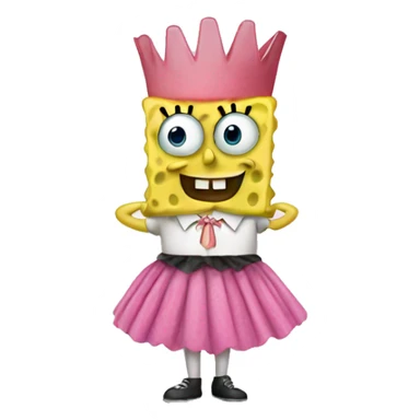 SpongeBob wearing a tutu sticker